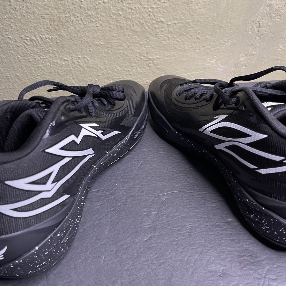 New Men's Puma LaMelo Ball MB.02 Size 13 Black White Oreo Basketball Shoes - Picture 5 of 9